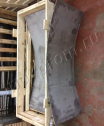 Вальцовка несущего элемента из нержавеющей стали спец.сплава толщиной 8мм.